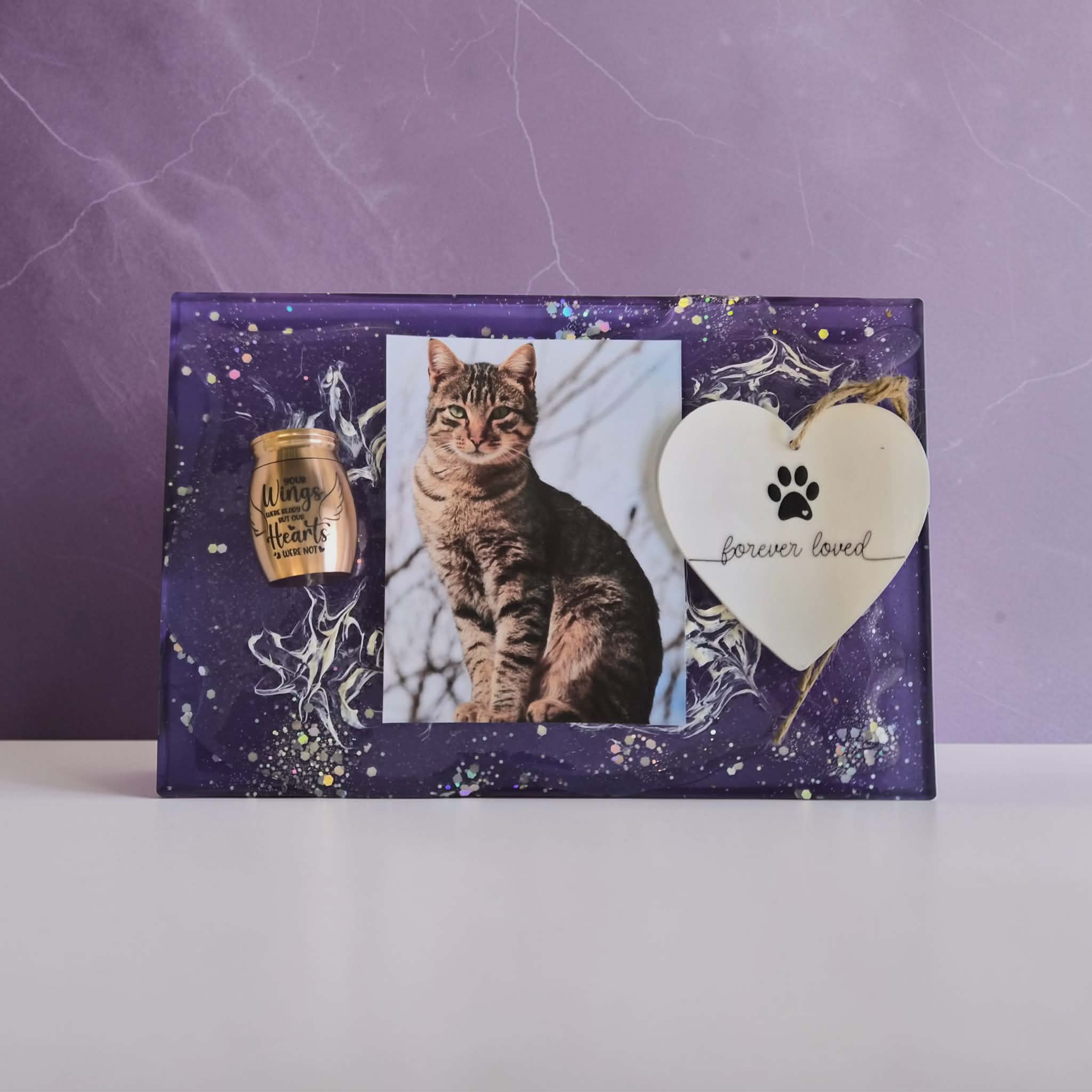 Resin keepsake being crafted