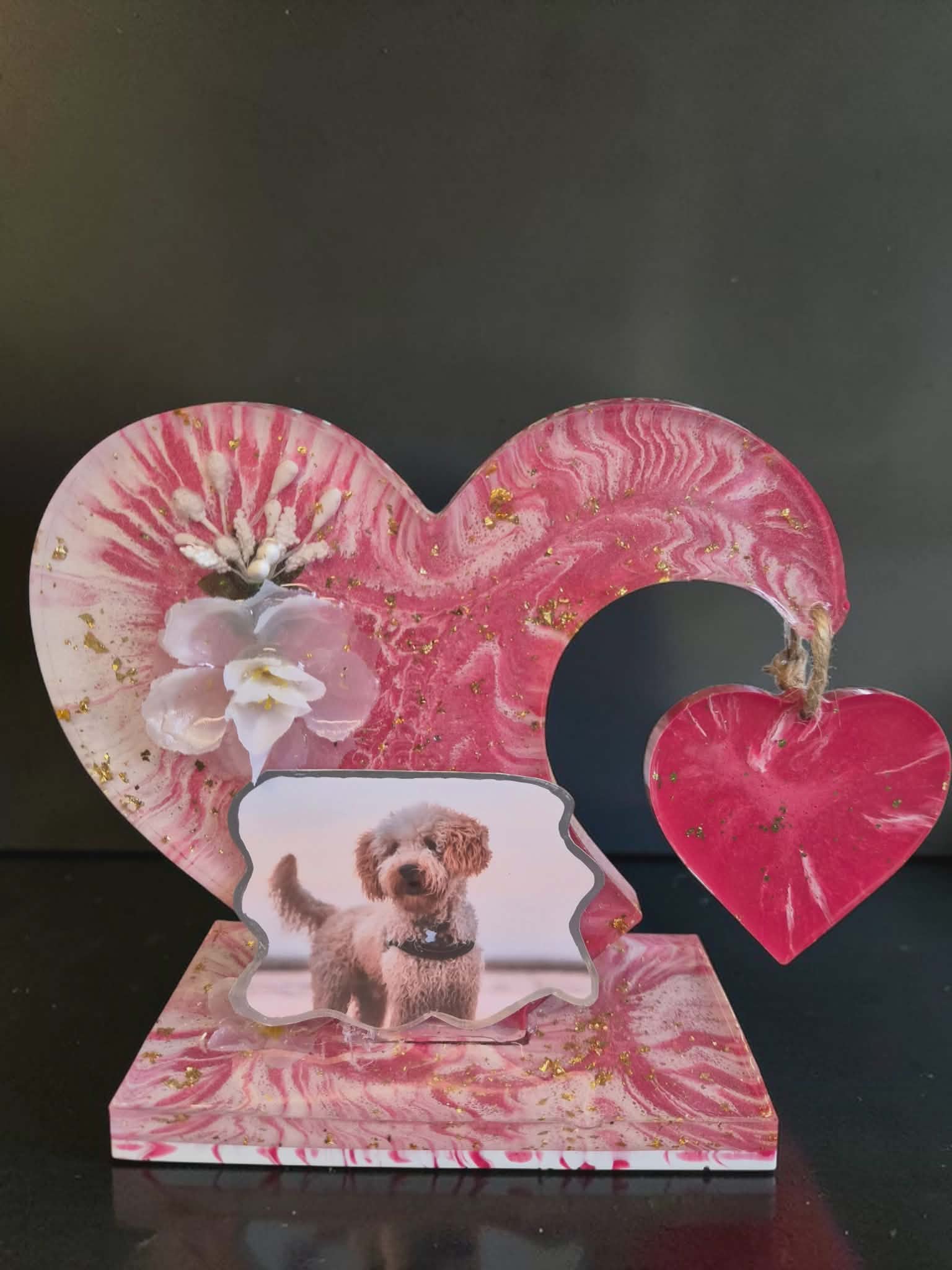 Personalised resin gift with names and dates